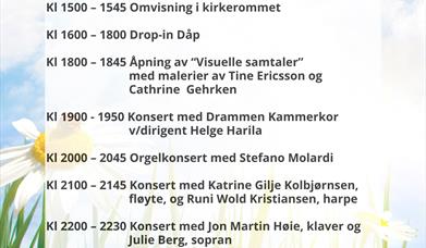 Program Bragernes kirke 23 august