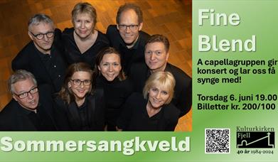 Vokalgruppen Fine Blend i Kulturkirken Fjell