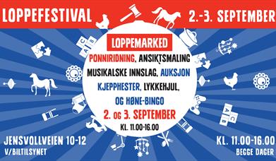 Loppefestival med salg av lopper, men også ponniridning, lykkehjul, høne-bingo og masse annet! Velkommen!