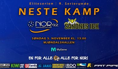 NOR 92 - Sandnes spilles søndag 5/11 kl. 13.00 i Mjøndalshallen
