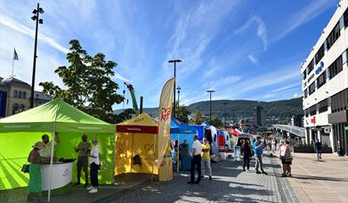 Politisk utstillingsområde på Bragernes torg