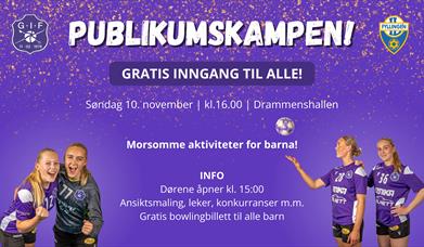 Gratis inngang til publikumskampen, Glassverket-Fyllingen, 1. divisjon håndball, damer