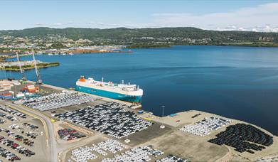 Drammen Havn er Norges største bilhavn.