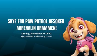 SKYE fra PAW PATROL besøker Adrenalin Drammen