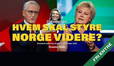 DTs valgvake på Kulturhuset. Arrangementet er gratis