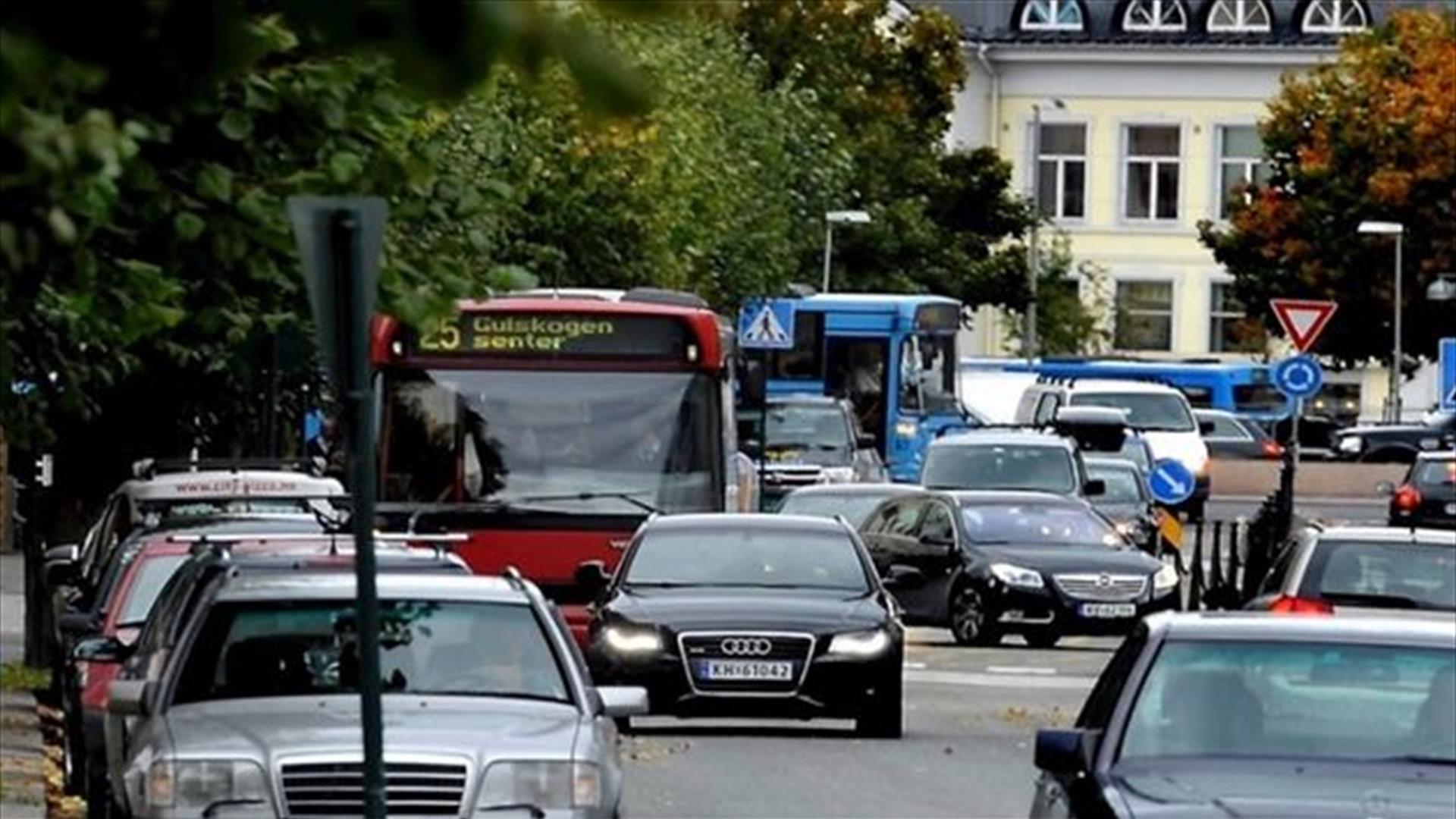 Trafikkaos i Drammen