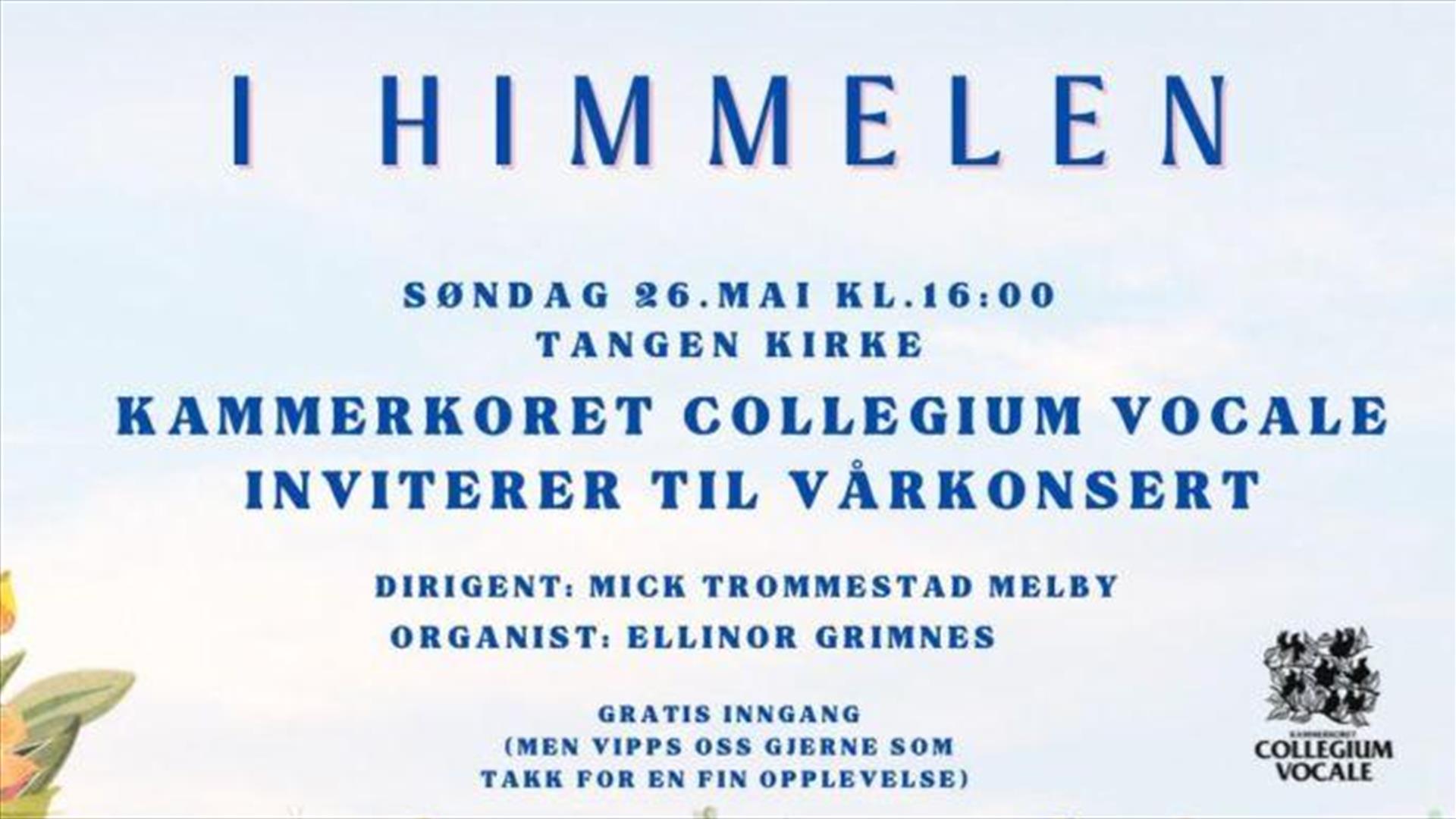 Konsert Tangen kirke 26. mai kl. 16.00
