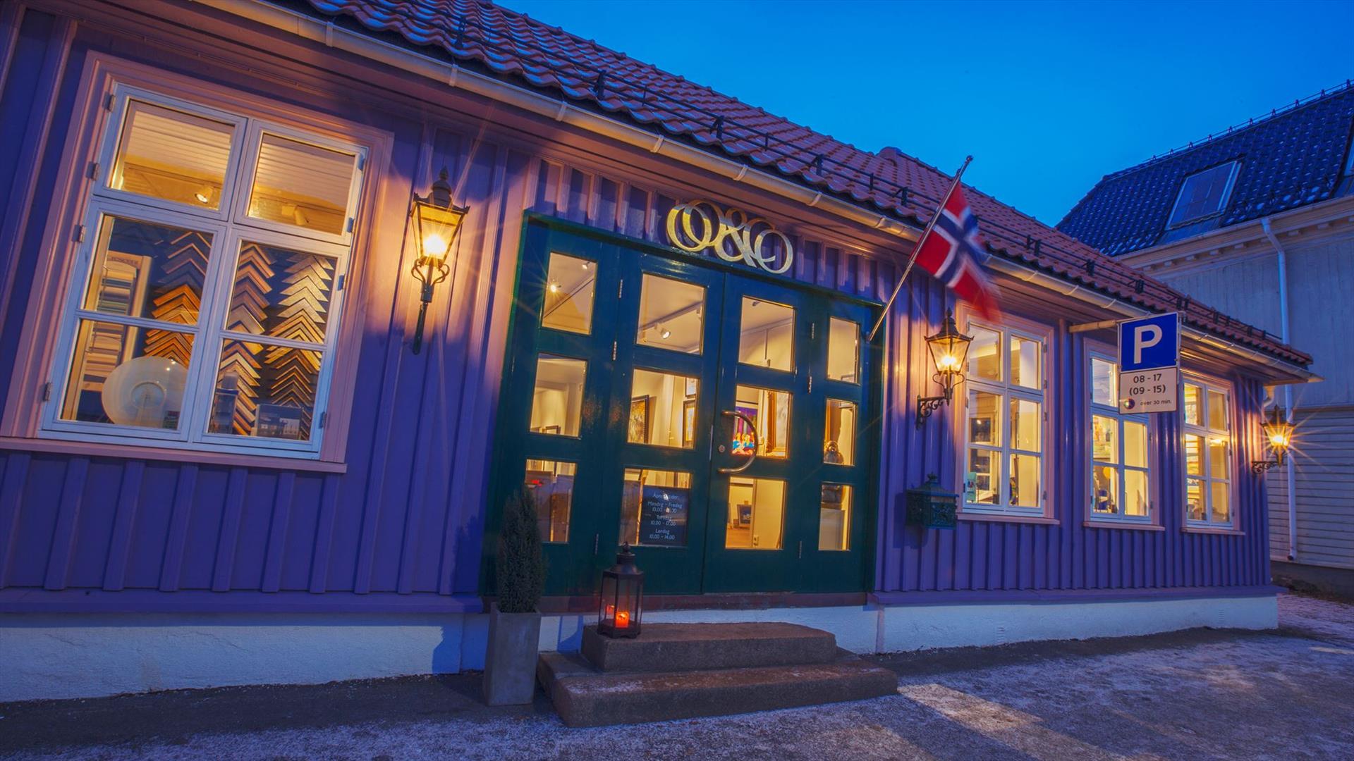 Utvendig på galleri Oddvar Olsen & Co