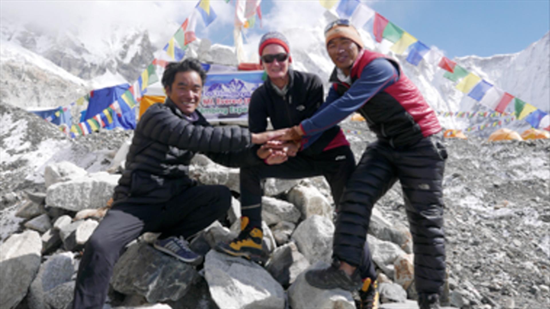 På toppen av Mount Everest