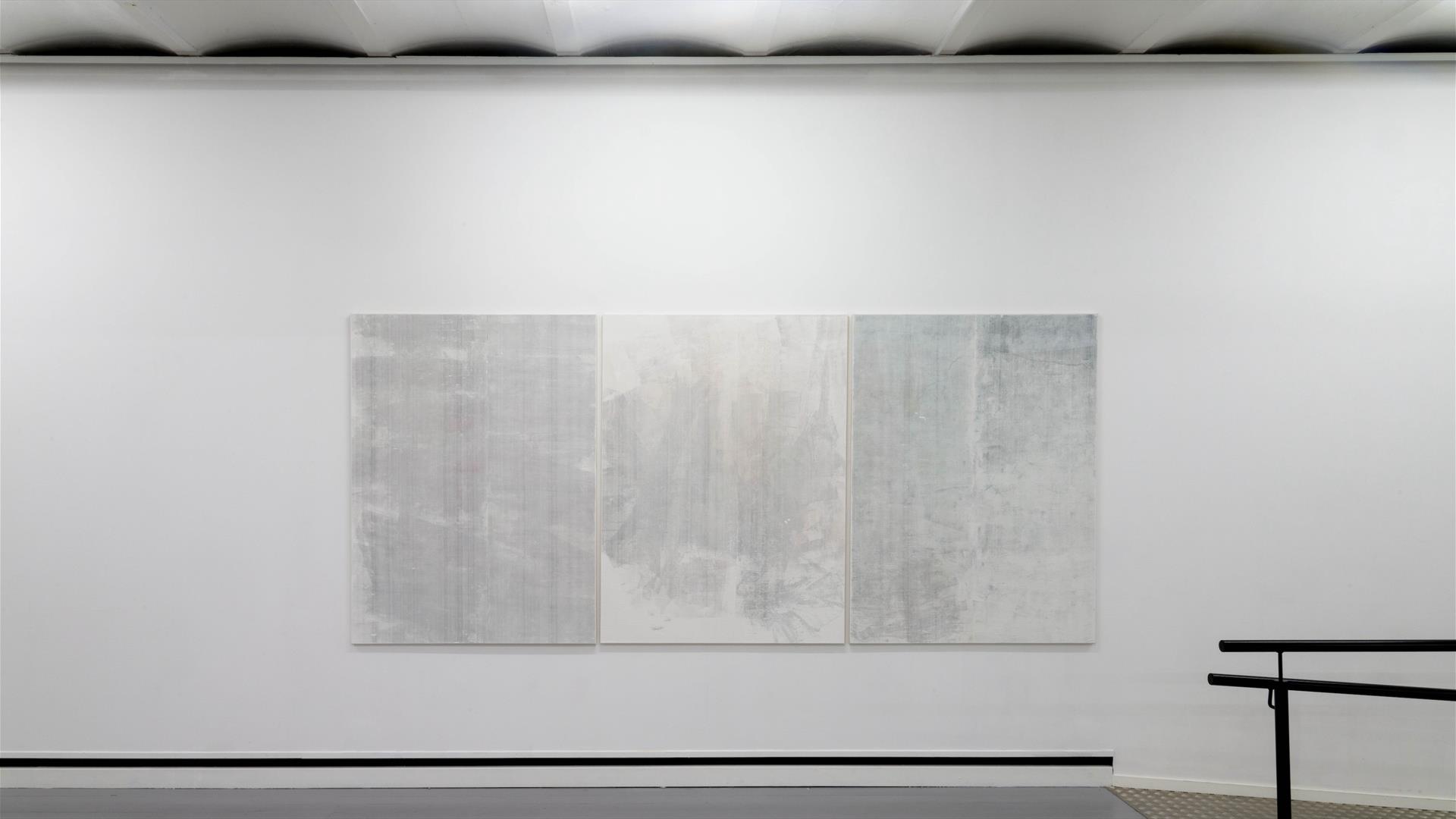 Oskar Persson, Cloud Painting (vert d'hiver) (2024), akryl på lerret, 190x190cm