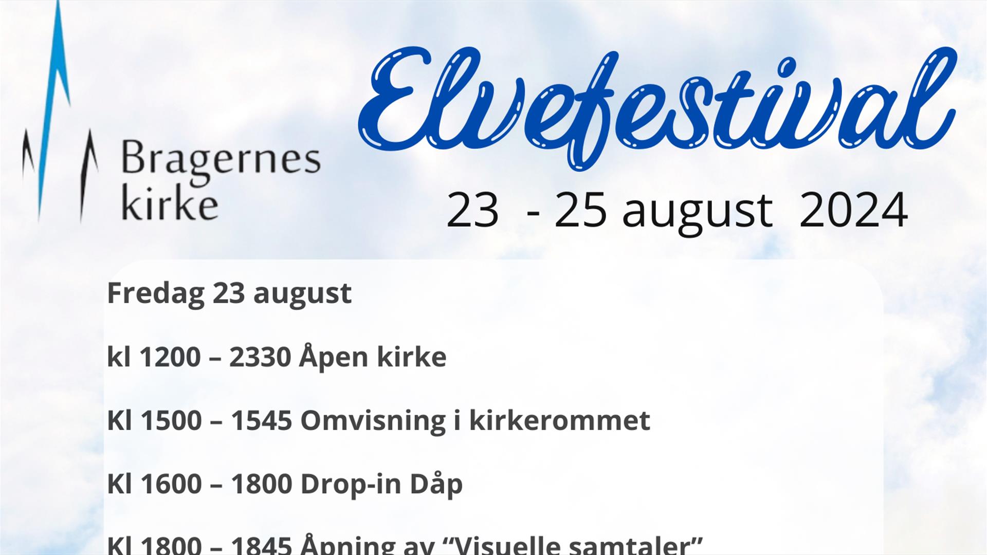 Program Bragernes kirke 23 august