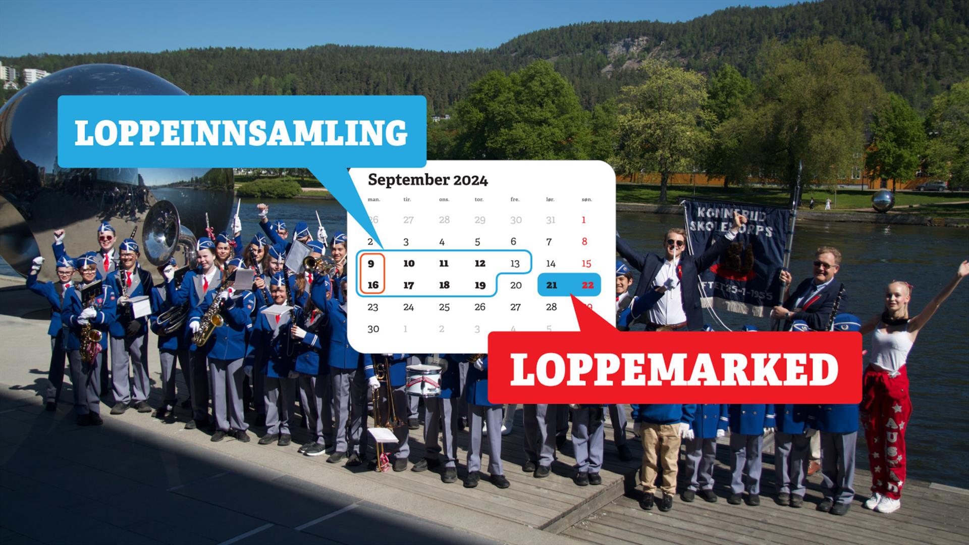Konnerud Skolekorps gleder seg til å ta i mot og selge lopper.