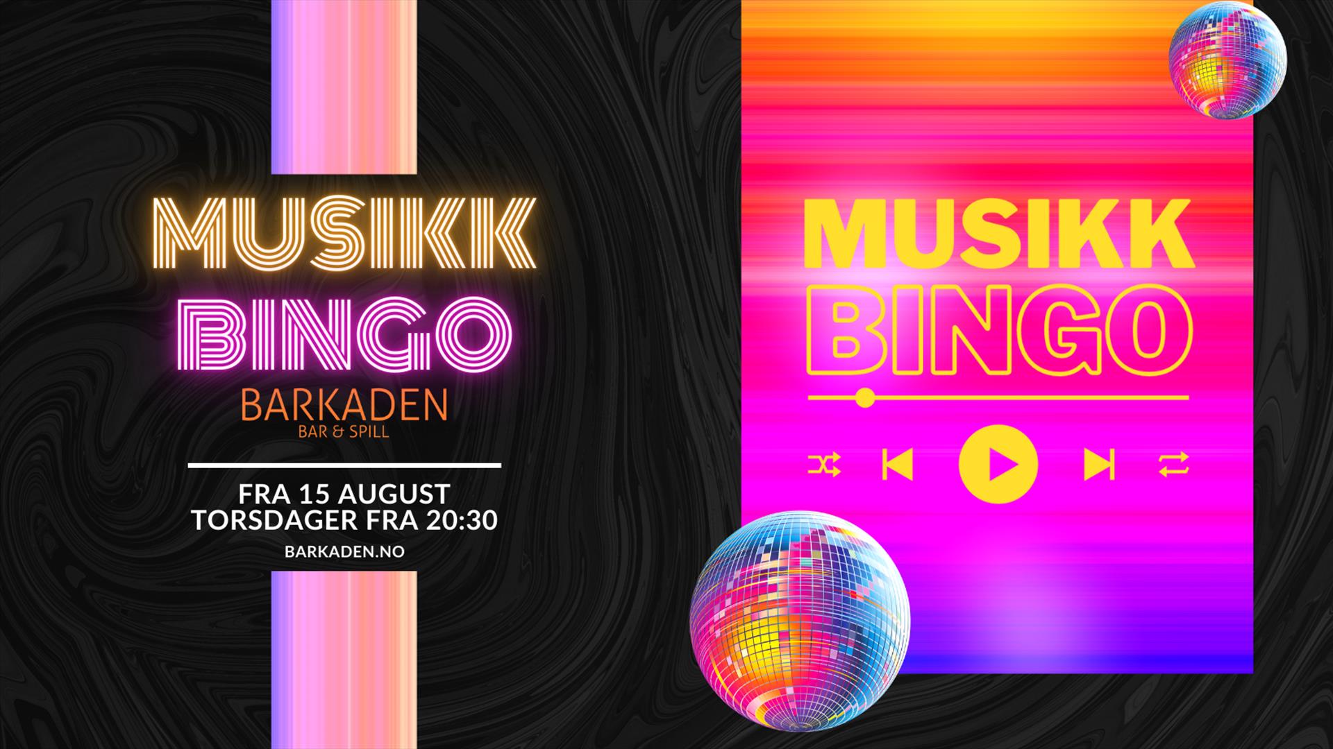 Musikkbingo på Barkaden hver torsdag