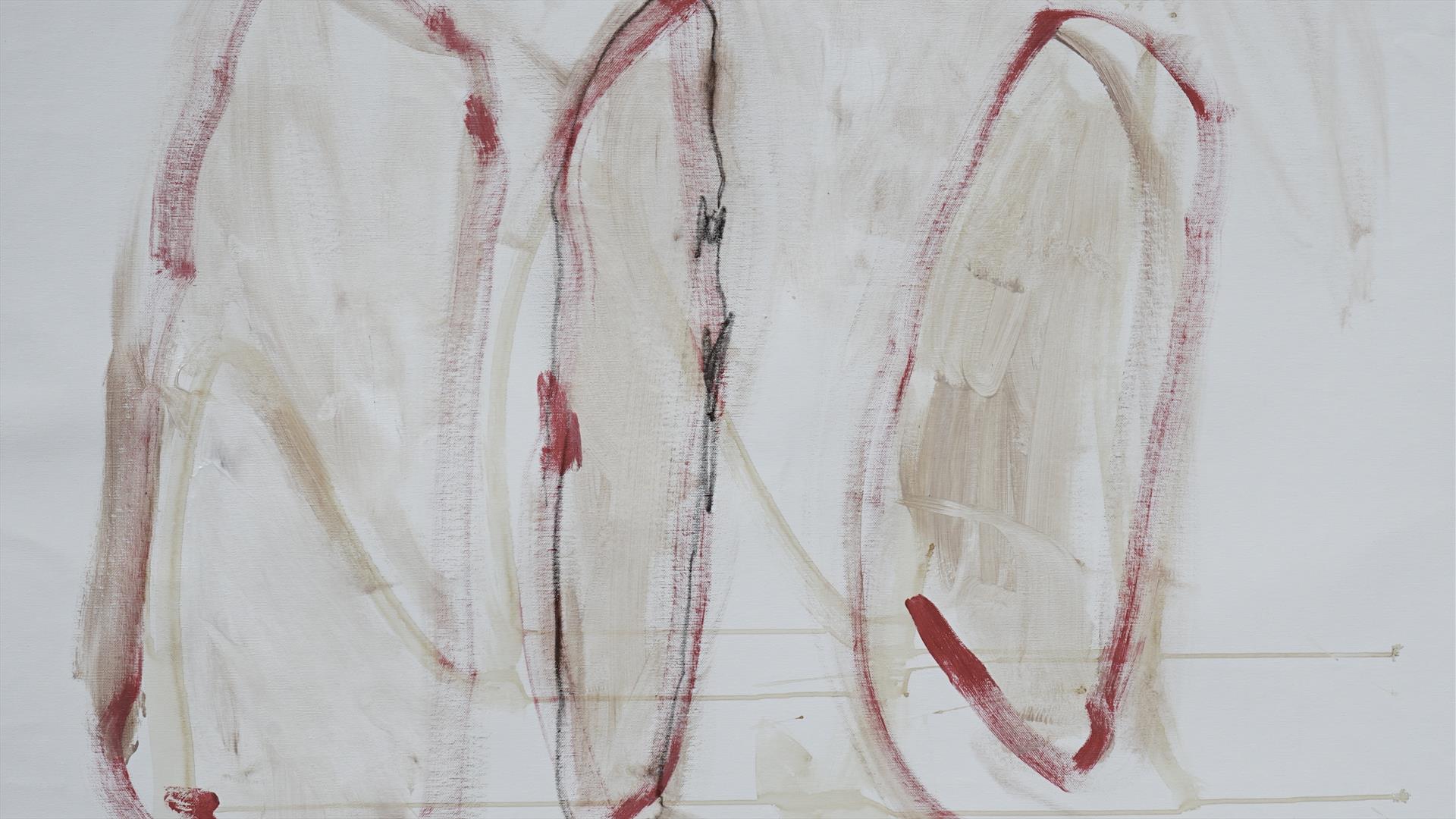 Treenighet, akryl, blyant på lerret, 87x110cm