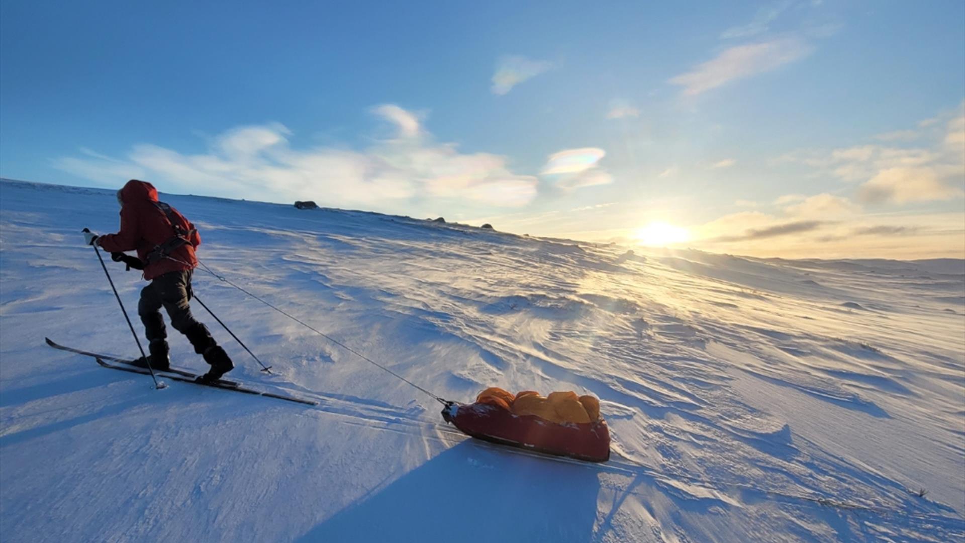 I gjensnødde skispor