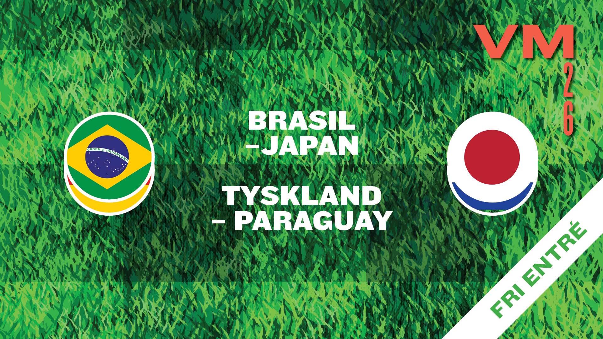 Brasil–Japan + Tyskland–Paraguay / 16-delsfinale