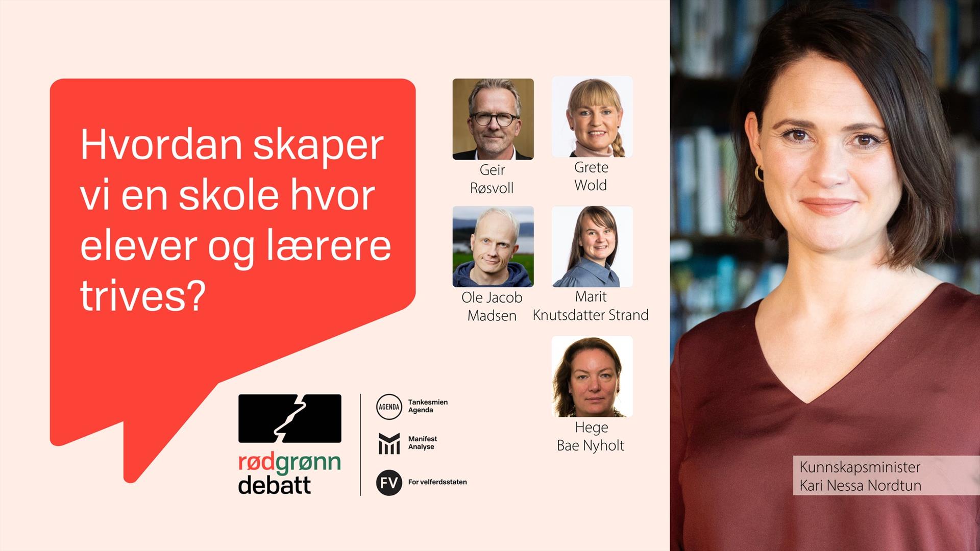 Kunnskapsminister Kari Nessa Nordtun kommer til Drammen.