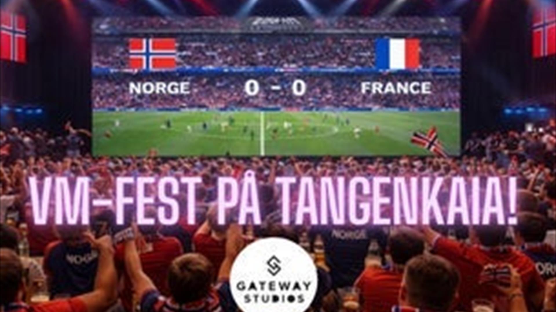 VM-fest på Tangenkaia i Drammen