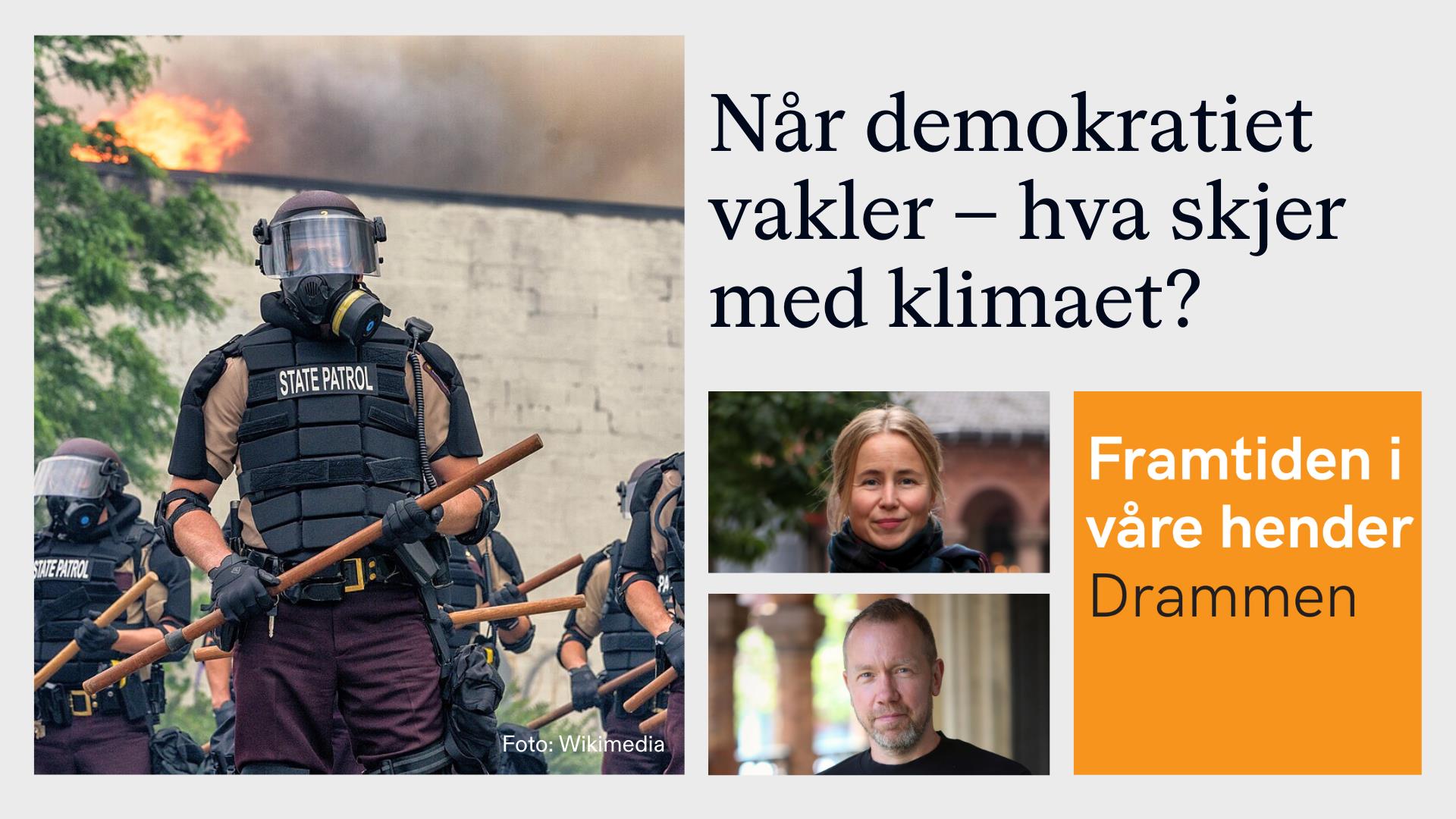 Kveldens innledere er forfatter og LO-fagsjef Jonas Bals, og samfunnsdebattant og forfatter Anja Pisano-Riise.