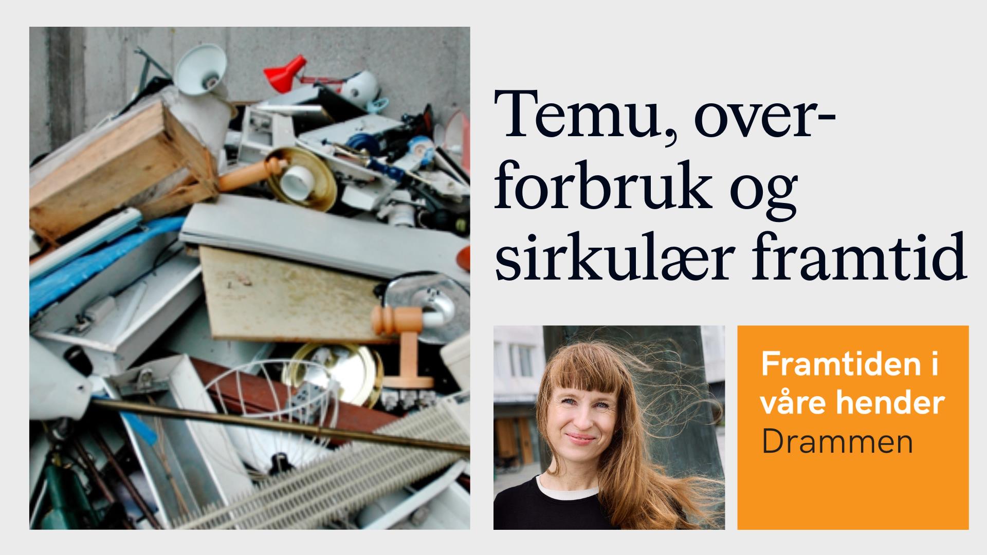 Kveldens innledere er Tale Hungnes, leder i Framtiden i våre hender (bildet), og Elin Volder Rutle, fagsjef for bærekraft i Forbrukerrådet.