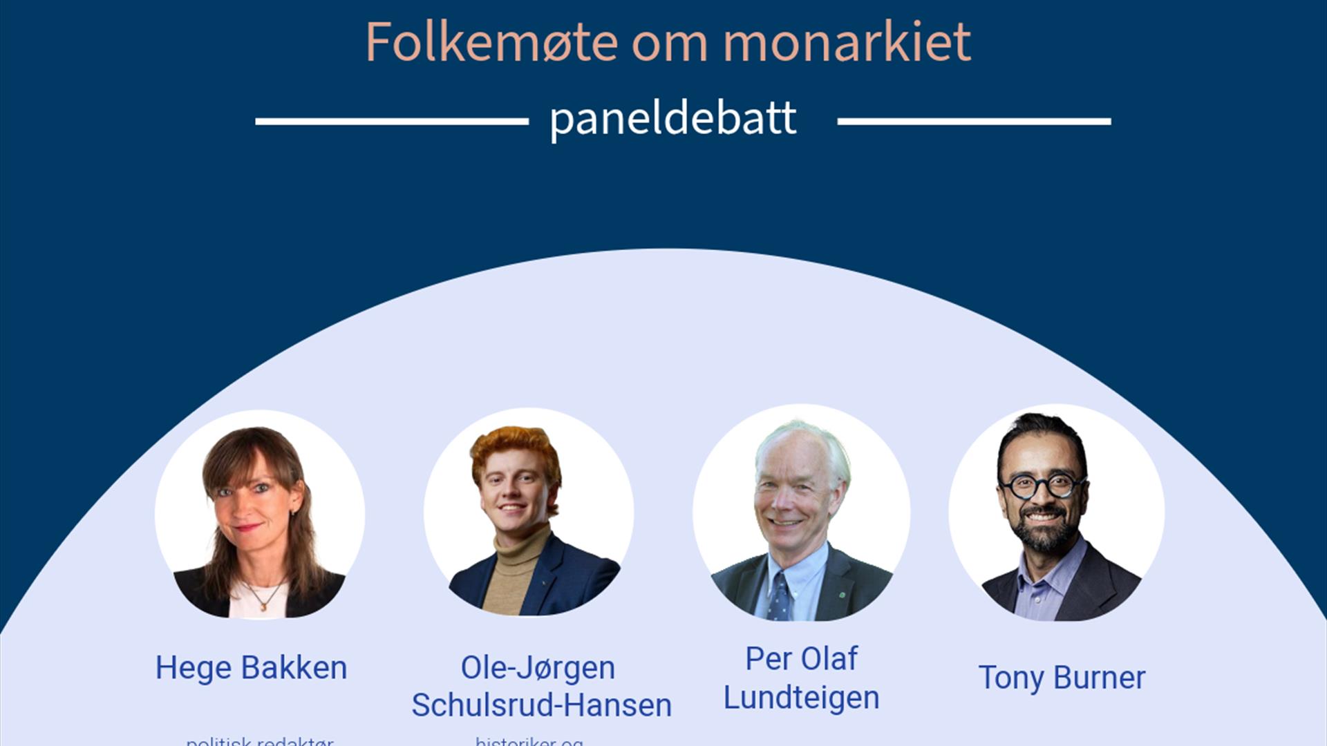 Bilde av deltakere i debatten
