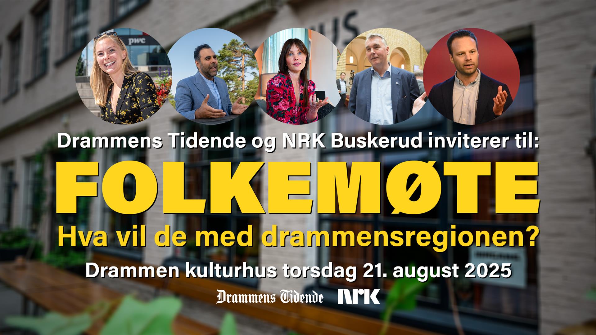 Folkemøte foregår på Drammen Kulturhus