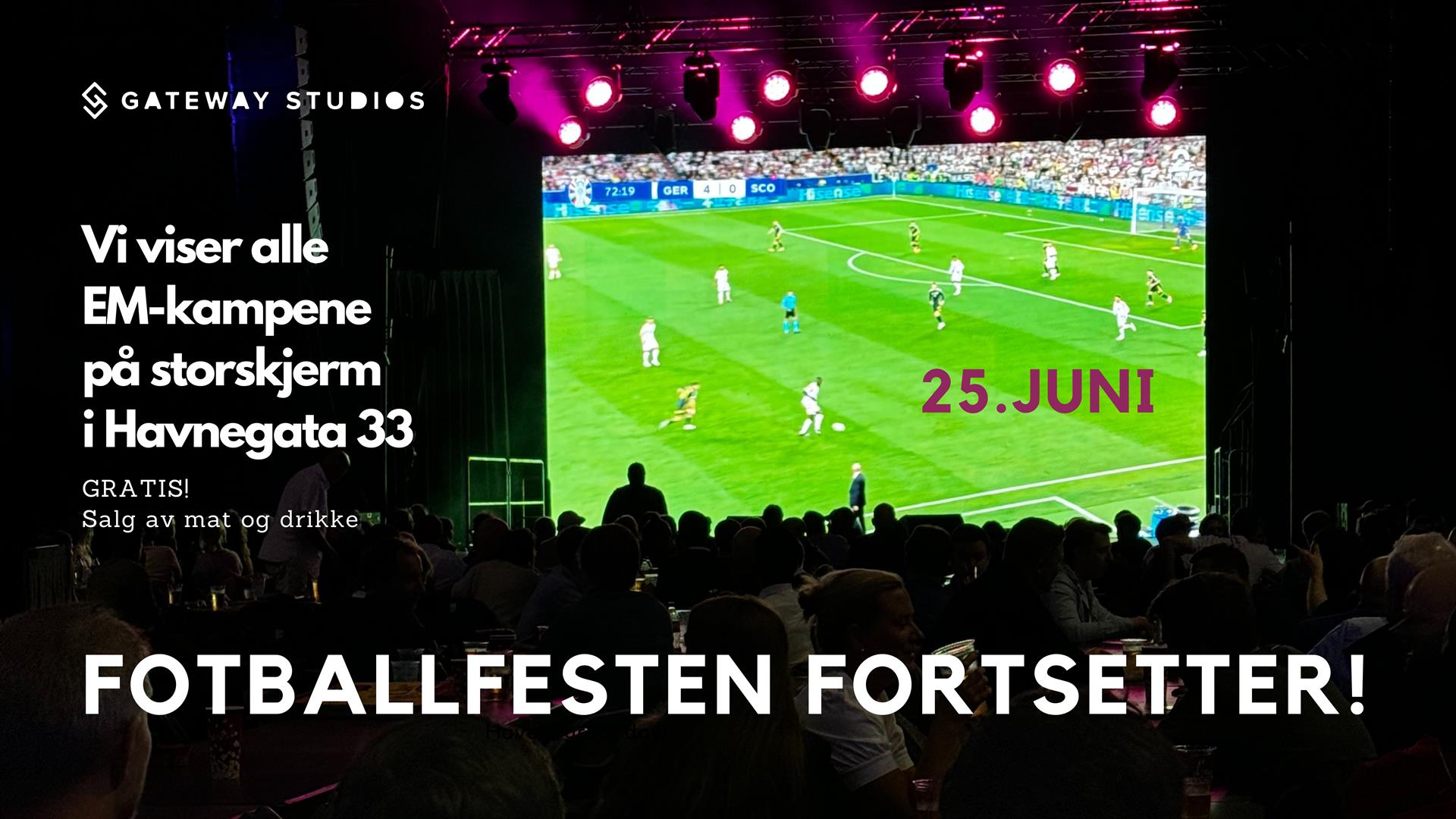 25.06. Fotball Em hos Gateway Studios!