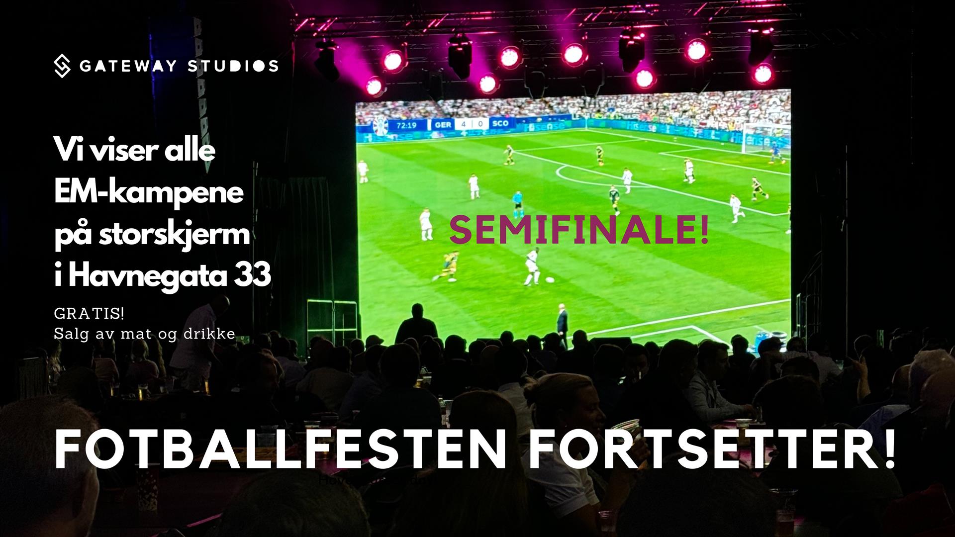 09.07. Fotball-EM hos Gateway Studios!