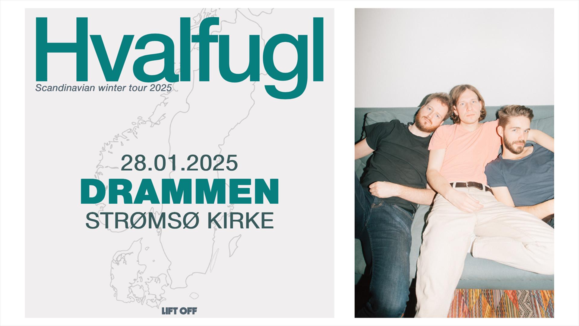 Hvalfugl kommer til Drammen.
