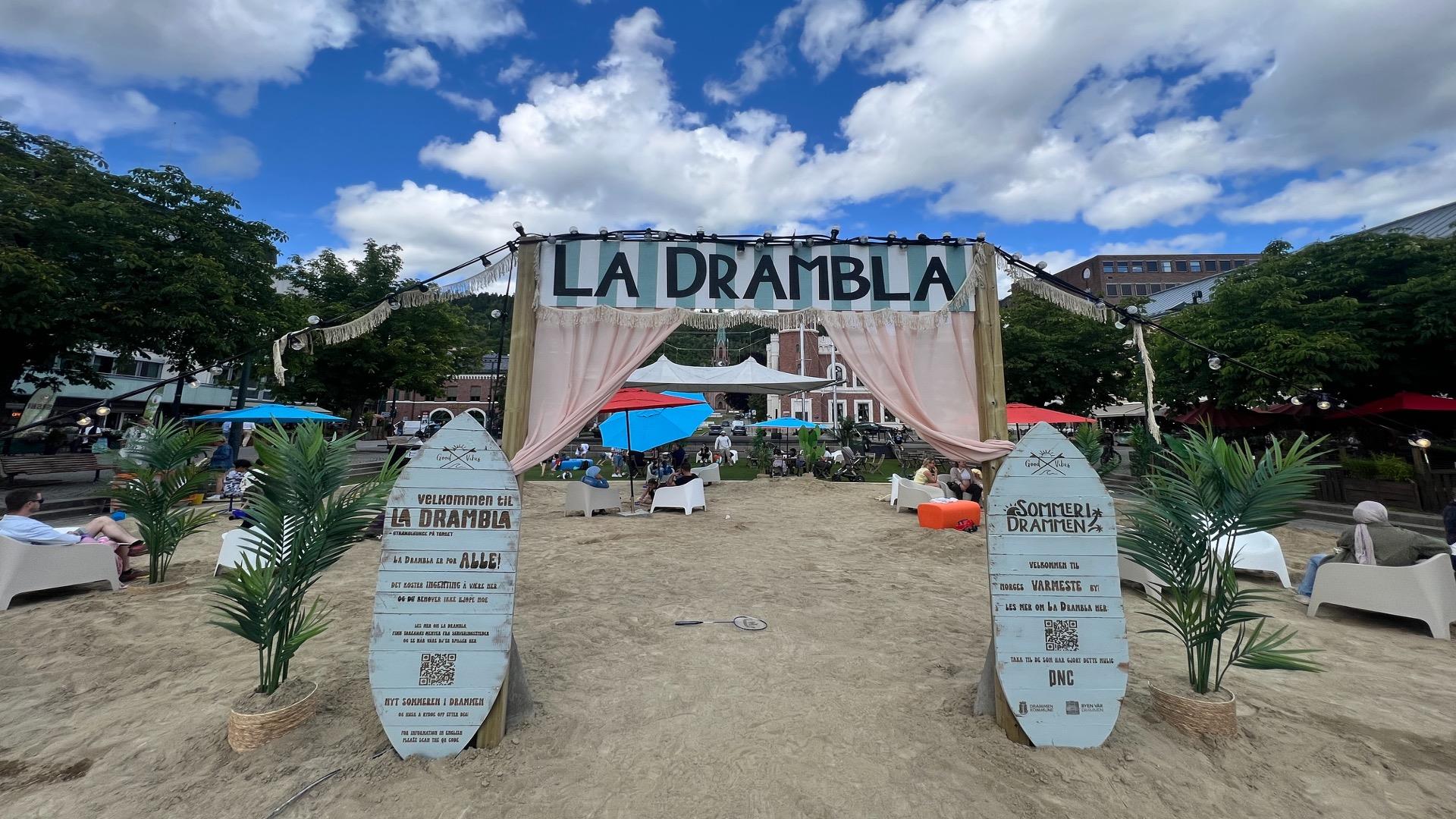 Portalen foran La Drambla