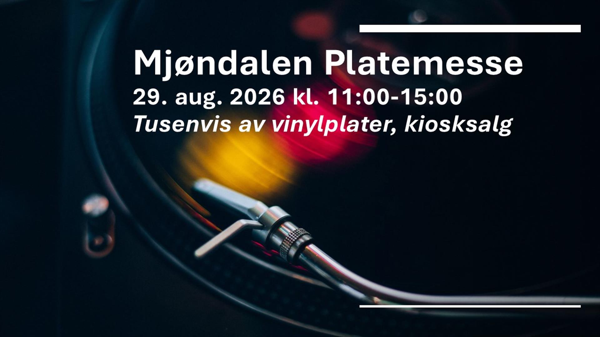 30 breddemeter med vinyl og mye moro!