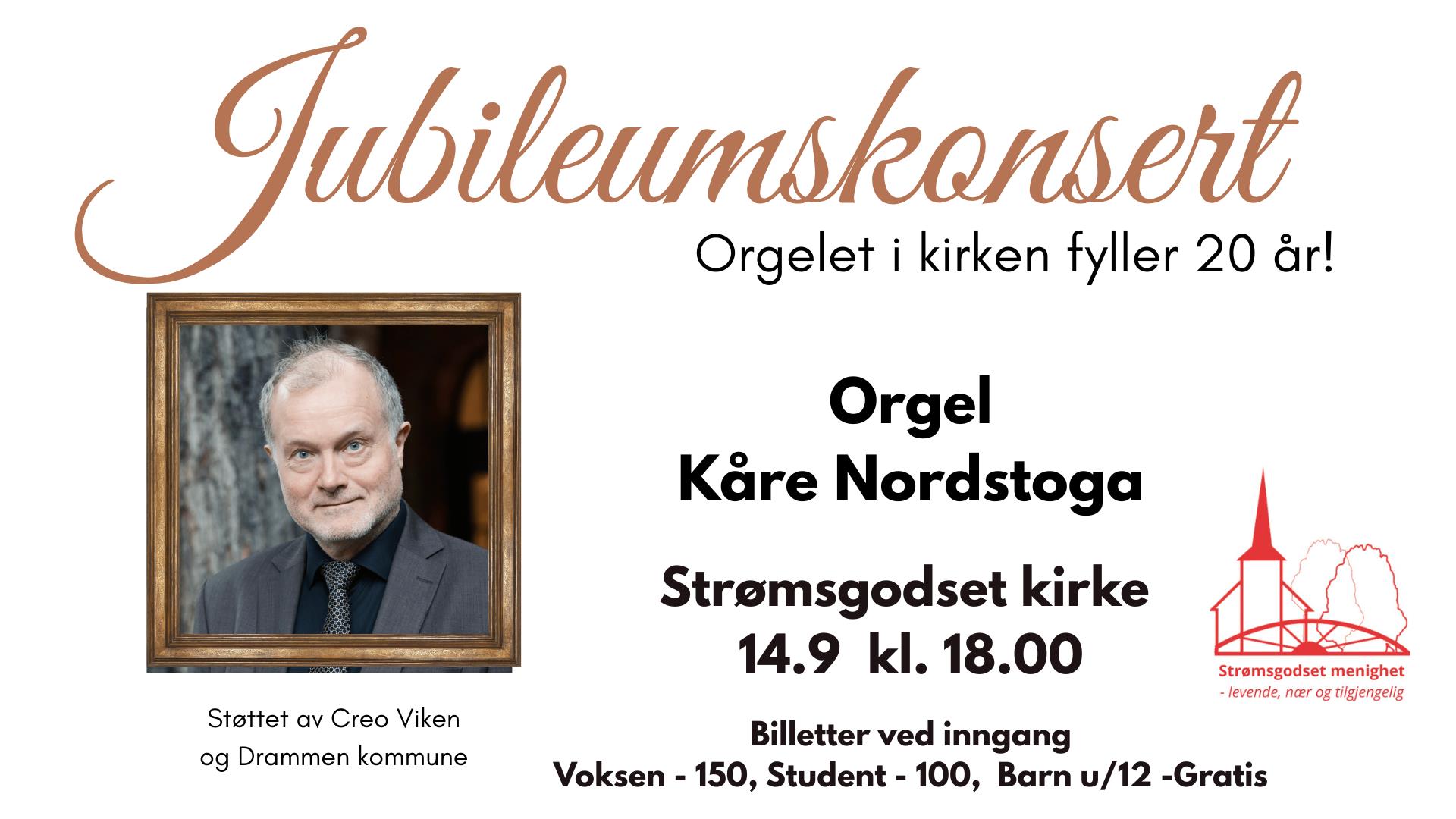 Orgeljubileumskonsert i Strømsgodset
