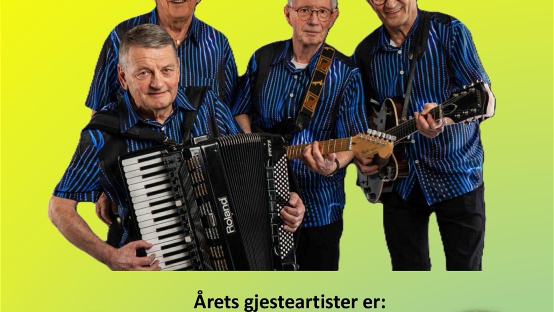 Hokksund Mannskor, '4 Glade Lakser' og Gjester med Allsang for alle.