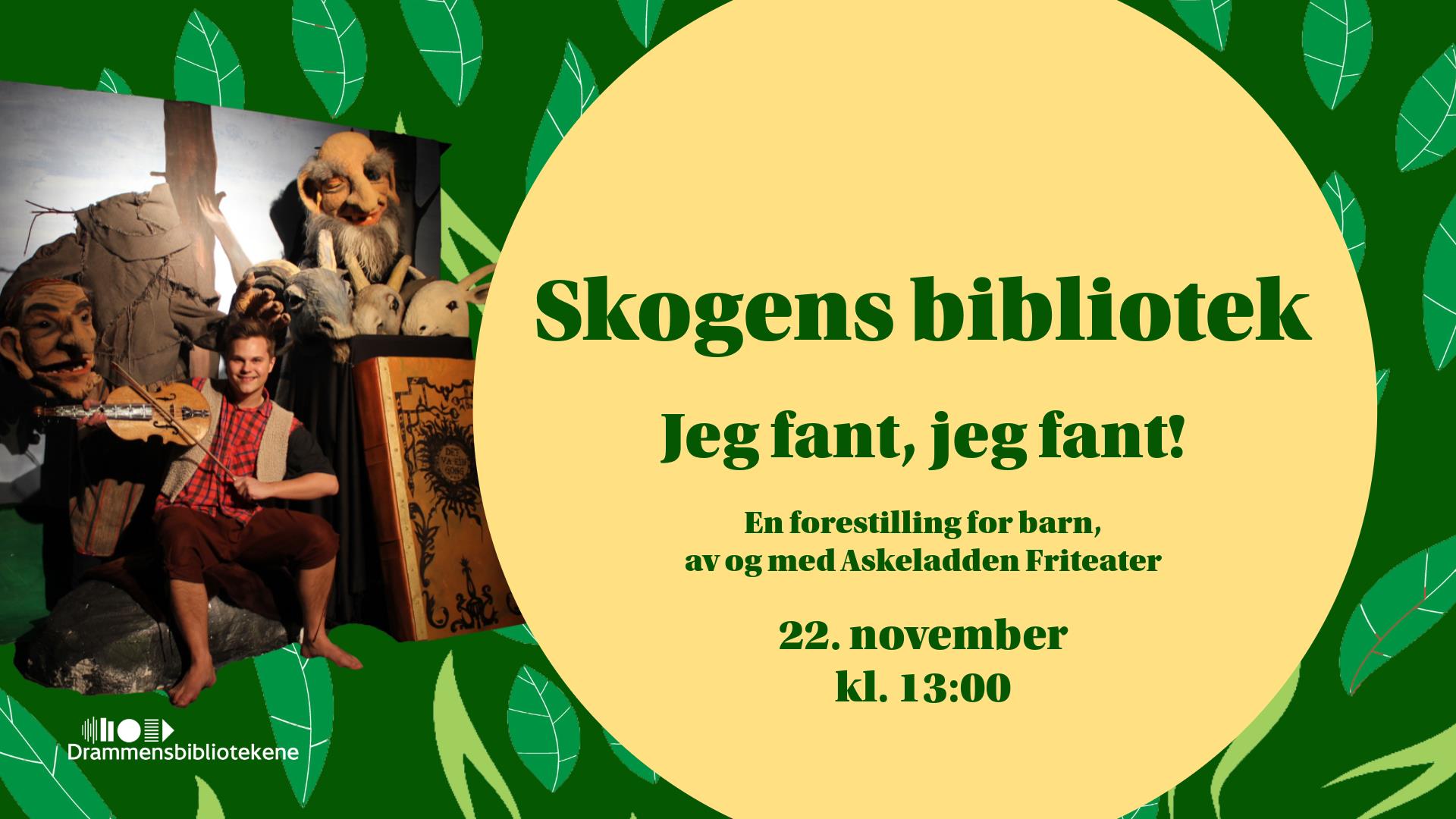 Askeladden Friteater på Drammensbiblioteket søndag 22. nov 2026