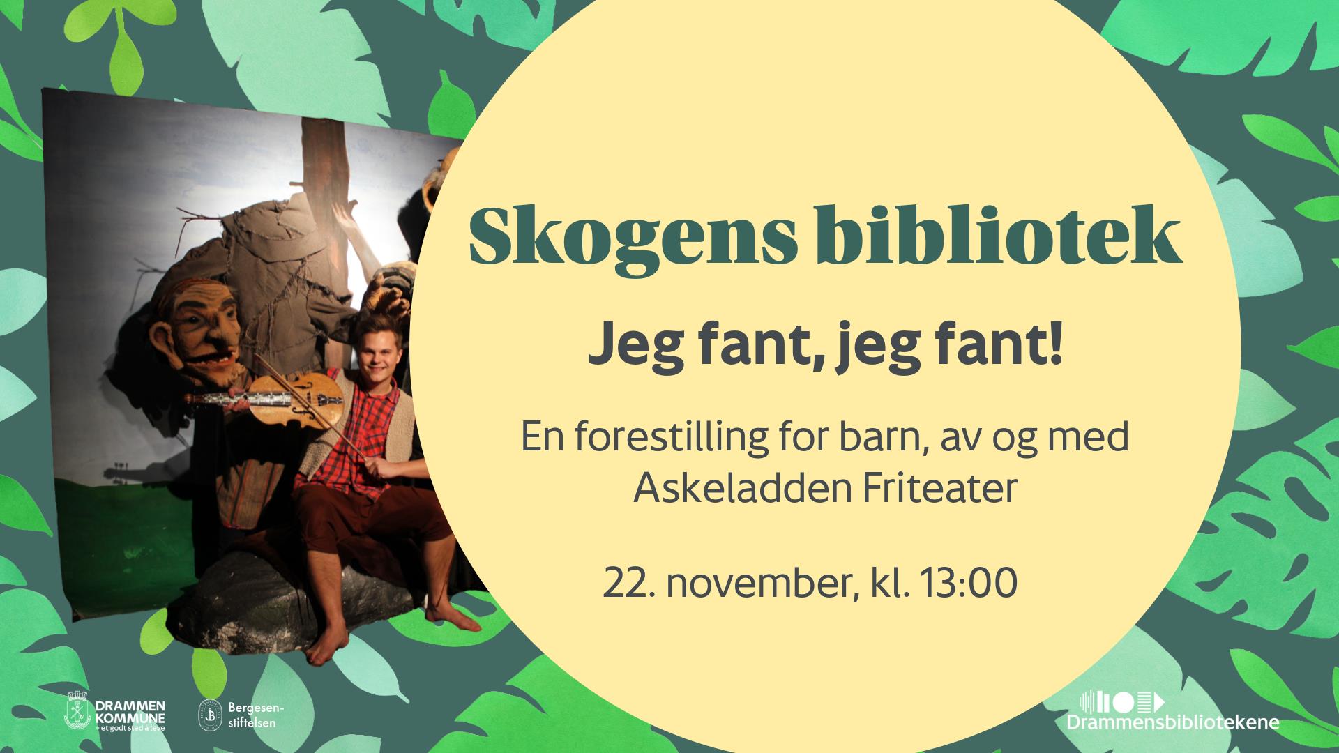 Askeladden Friteater på Drammensbiblioteket søndag 22. nov 2026