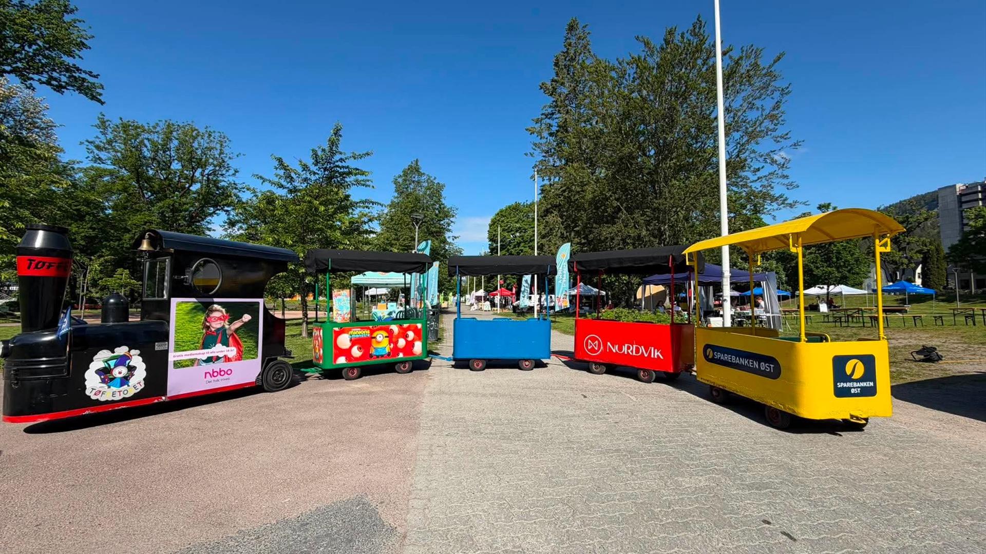 Tøffetoget i Drammen sentrum