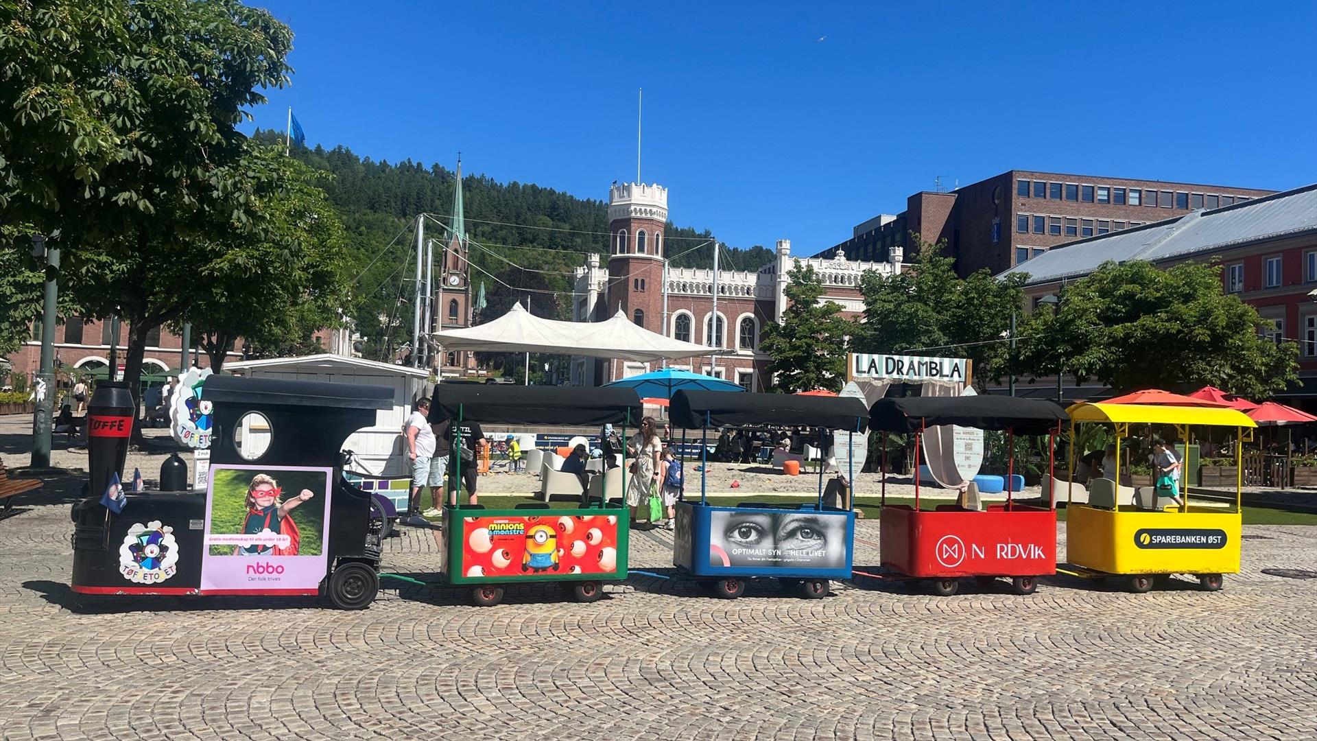 Tøffetoget i Drammen sentrum