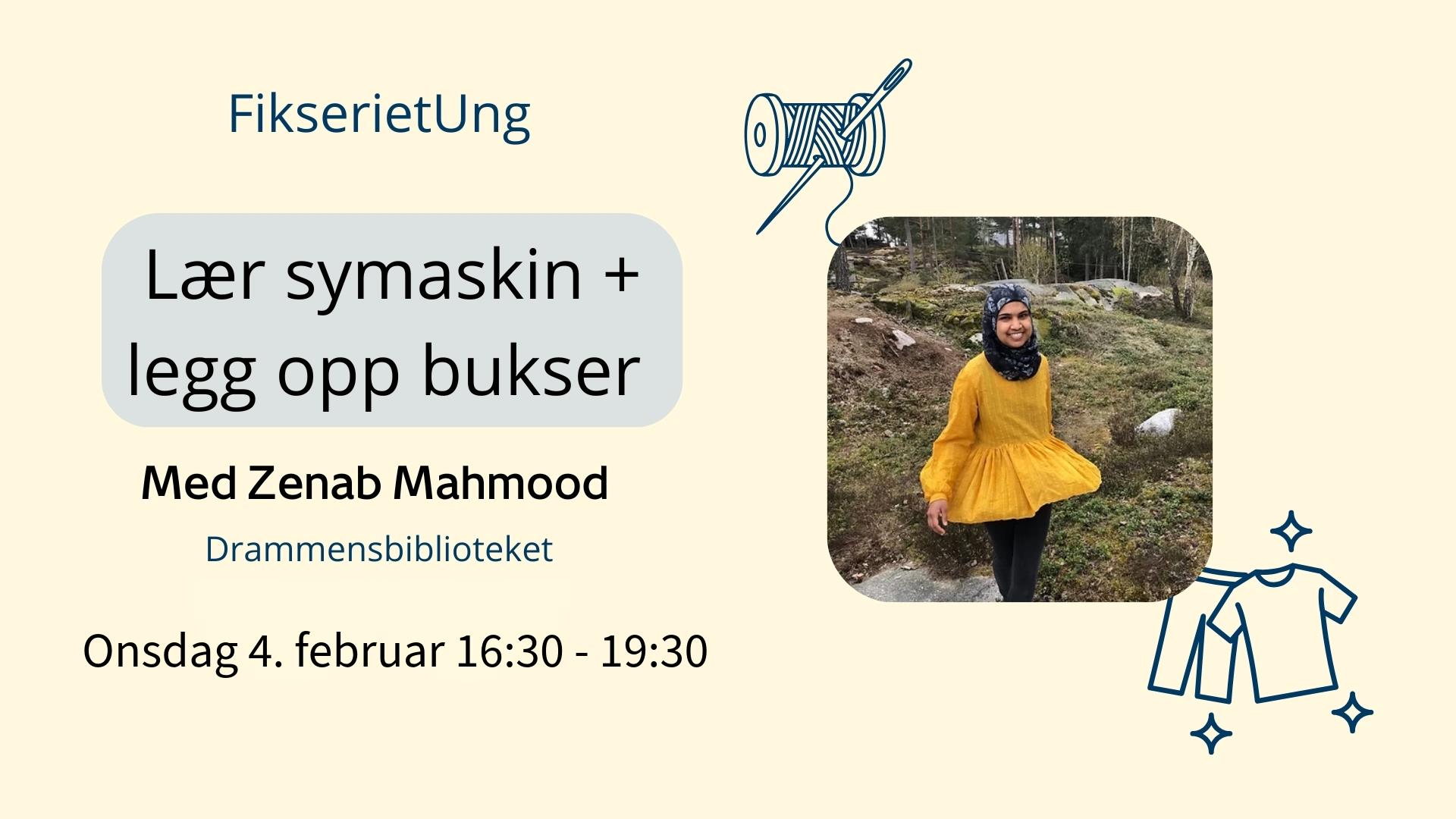 Workshop: Lære symaskin for å legge opp bukser