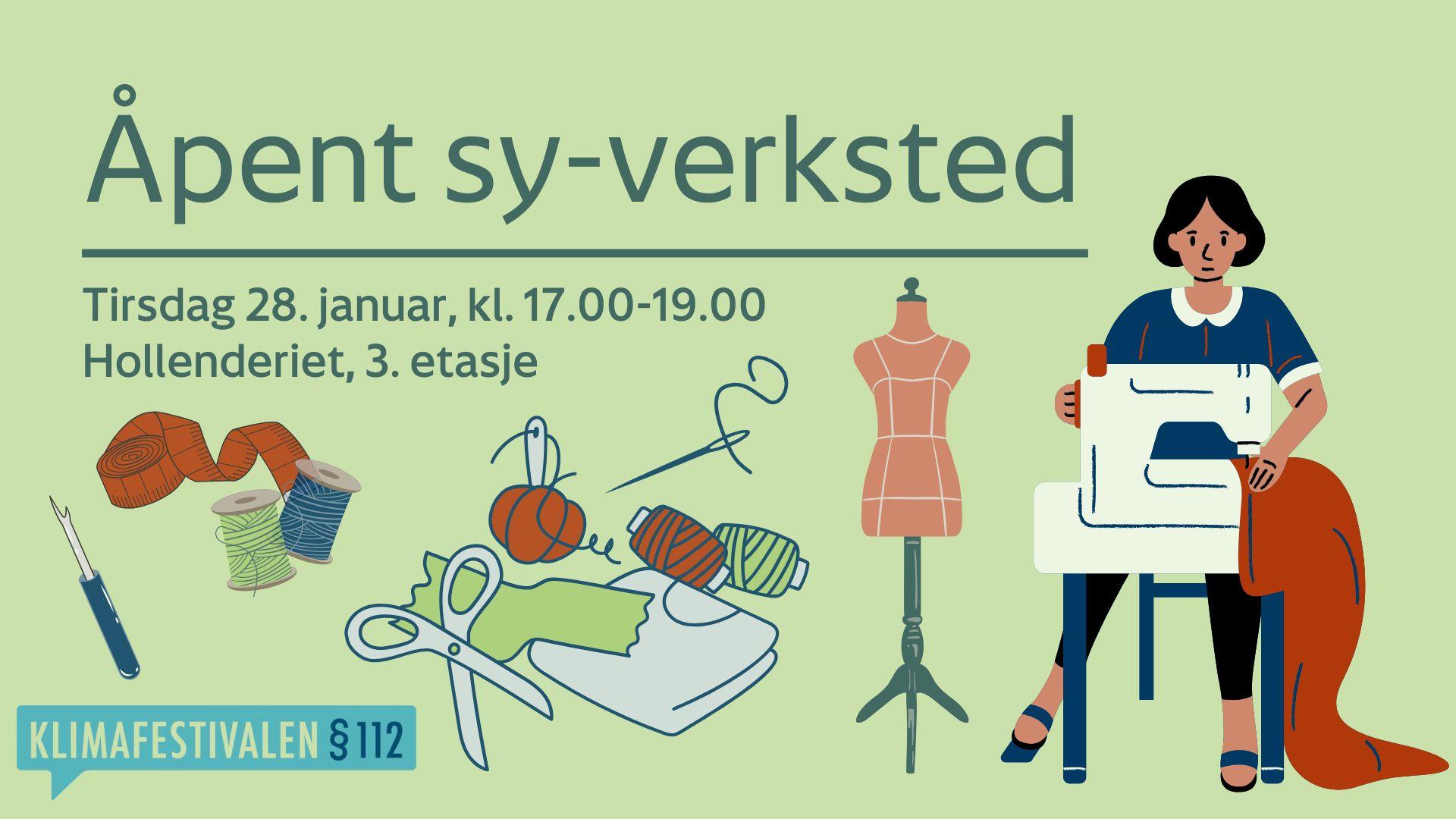 Åpent sy-verksted tirsdag 28. januar