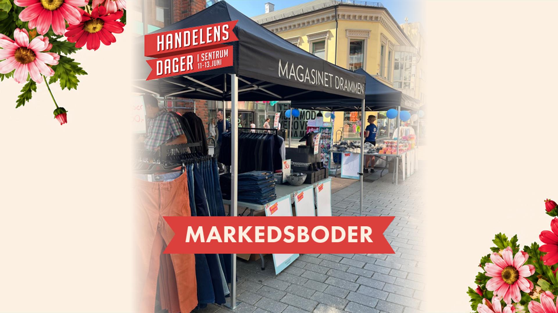 Markedsboder i gågata