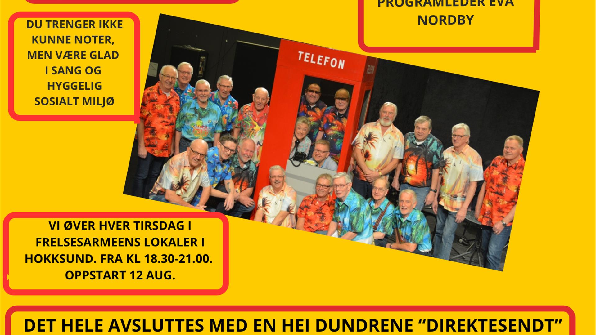 Glade gutter i Hokksund Mannskor