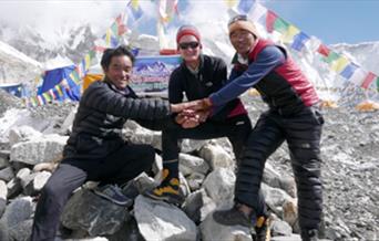 På toppen av Mount Everest