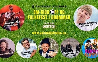 Gateway Studios åpner Norges største film- og TV studio med gratis folkefest og EM-kickoff i Drammen!