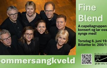 Vokalgruppen Fine Blend i Kulturkirken Fjell