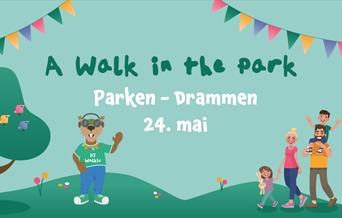 A Walk in the Park 24.mai - bildet av en familie og DJ Walkie i parken.