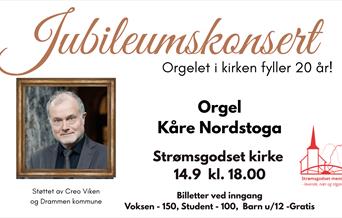 Orgeljubileumskonsert i Strømsgodset
