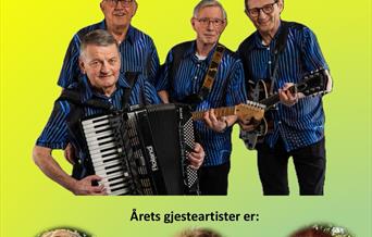 Hokksund Mannskor, '4 Glade Lakser' og Gjester med Allsang for alle.