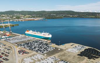 Drammen Havn er Norges største bilhavn.