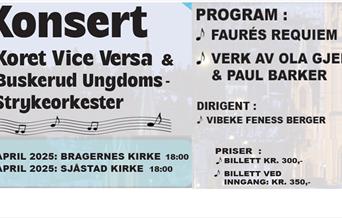 Vårkonsert med Lierkoret Vice Versa og Buskerud Ungdomsstrykeorkester