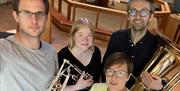 Elvebyen messingkvartett (Kristoffer Kregnes: trompet, Mari Bermingrud: trompet, Bente Illevold: eufonium, Knut Elias Barstad: tuba)